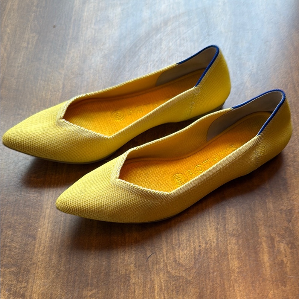 Rothy's Yellow Flats Sleek Minimalist Design